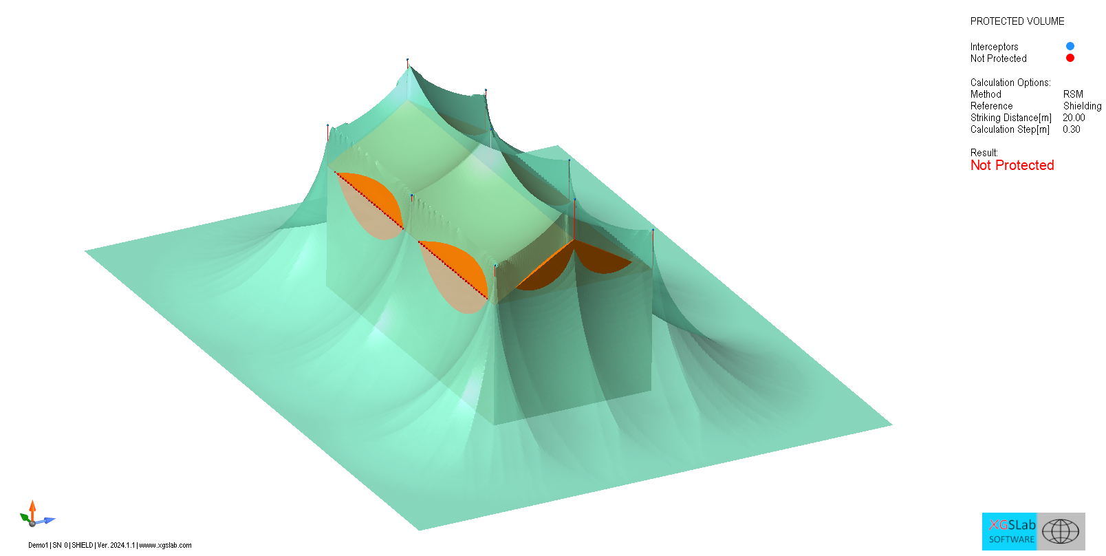 Lightning interception path