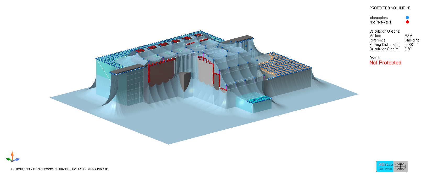 Rolling sphere coverage view